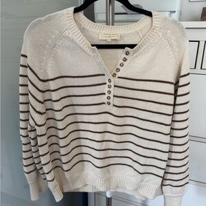 Sézane LÉONTINE JUMPER - ecru/camel